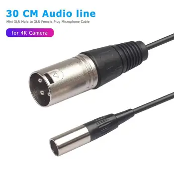 

Microphone Mini XLR 3 Pin Male to XLR 3 Pin Male Audio Line Full Copper Casing Nickel Plated Soft Glue Adapter for Camera