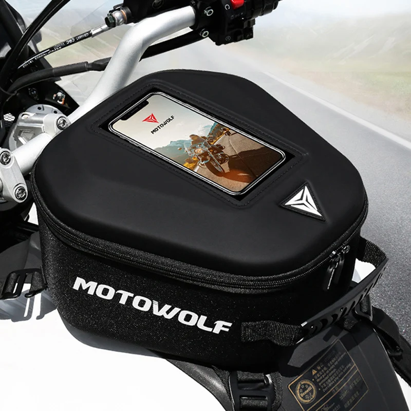MOTOWOLF Motorcycle Tank Bag Mochila Maletas Motorbike Side Bolso Black Motocicleta Oil Fuel Bags Moto Waterproof Luggage Bags