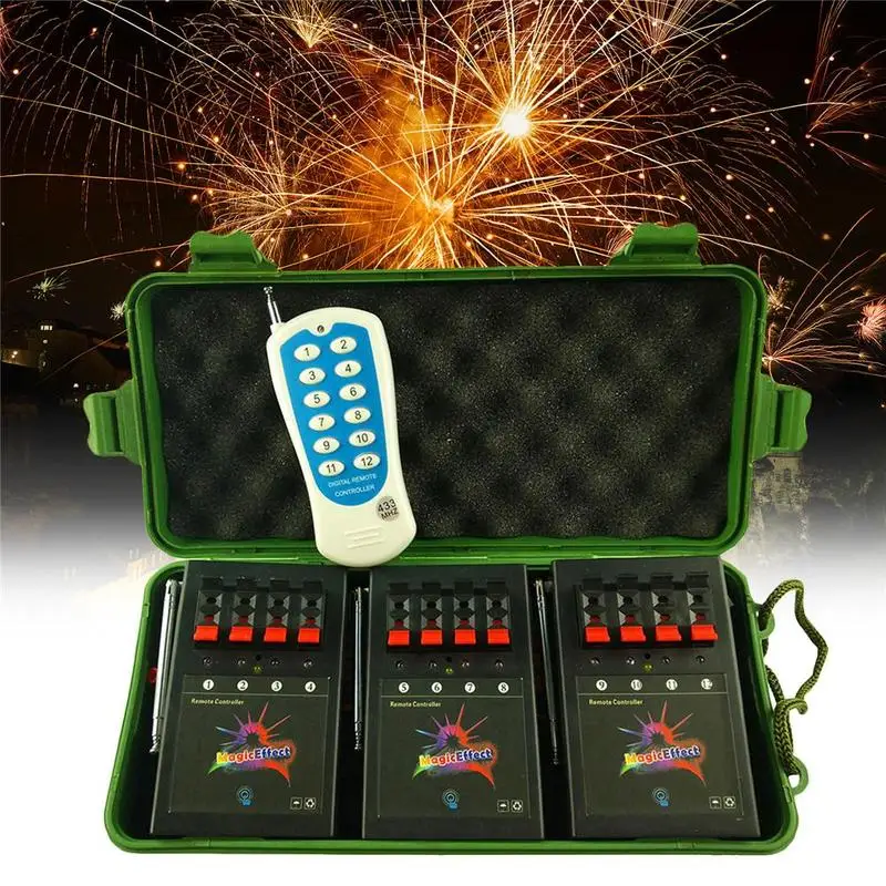 

Electronic Fireworks Wireless Control System Cold Firework Machine Mini Pyro 1pcs Stage Firing Device 1 Case for Indoor