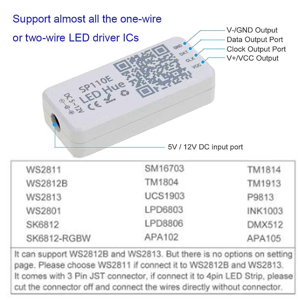 SP110E Bluetooth пиксель контроллер Диммер для WS2811 WS2812B WS2812 SK6812 RGB RGBW APA102 WS2801 пикселей цвет мечты светодиодные полосы