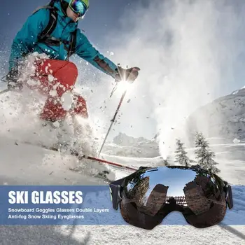 

Ski Goggles Double Layers Anti-fog Windproof Glasses for Outdoor Snowboard Skiing Climbing Mountaineering Sportswear
