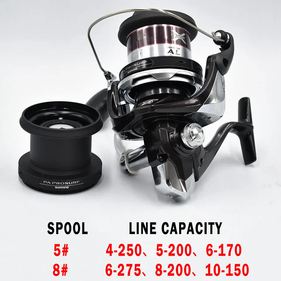 シマノ電源エアロprosurfスピニングリール用鋳造5 + 1BBロング鋳造