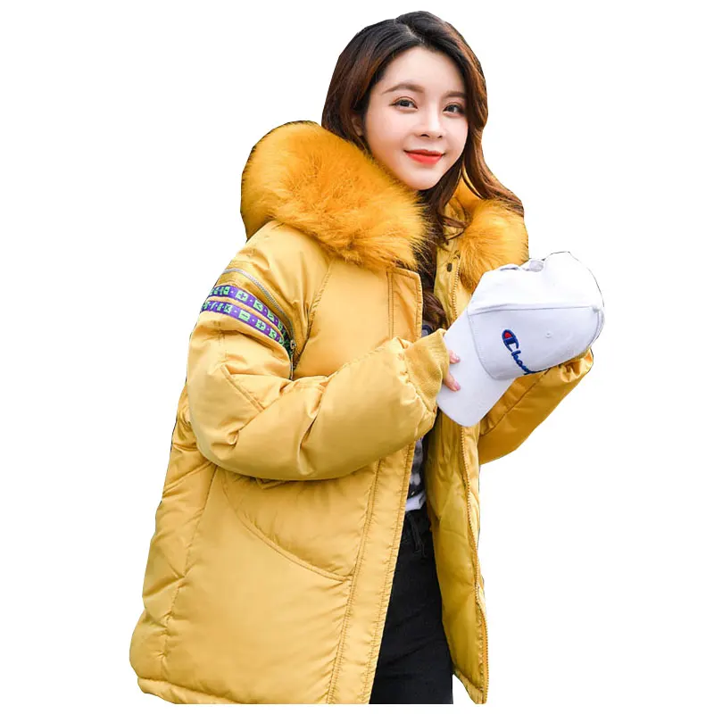 Меховое пальто с капюшоном для пекарни, зимнее пуховое пальто, куртка, большие размеры, ватные парки с хлопковой подкладкой, Casaco Feminino Abrigos Mujer Inviern