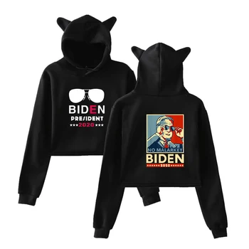 

Joe Biden 2020 United States Presidential Campaign 2D Print fashion Cat ears Top Women Hoodies Sweatshirt Sexy clothes