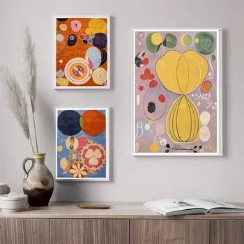 

Hilma Klint Paintings Vintage Canvas Posters and Prints The Ten Largest No. 7 , Adulthood1907 Poster Wall Art Canvas No FRAME