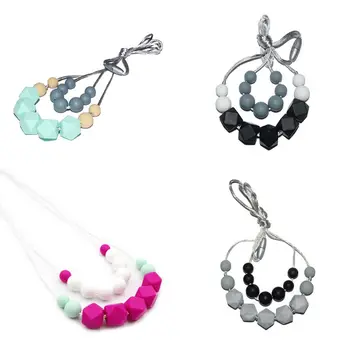 

Baby Silicone Teething Necklace Infant Chew Toy Jewellery Beads Nursing Teether