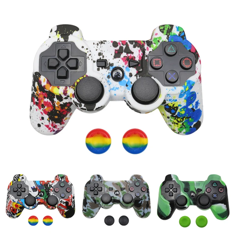

Anti-slip Silicone Cover Skin Case for Sony Dualshock 3 For PS3/PS2Controller & Stick Grip