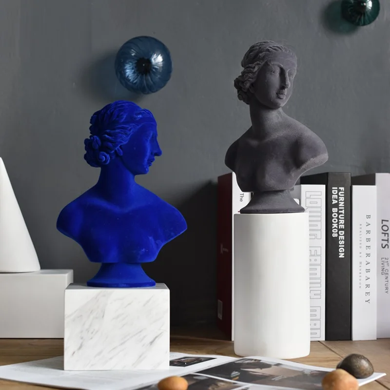 Римская мифологическая Статуэтка Венера богиня Флокированная статуя мраморная основа Художественная Скульптура Смола ремесла дом украшения Аксессуары R2240