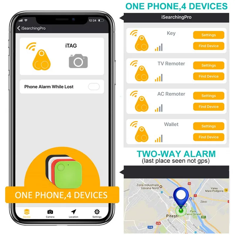 Умный мини gps трекер Bluetooth Pet автомобильный детский беспроводной, защита от потери сенсор Tracer
