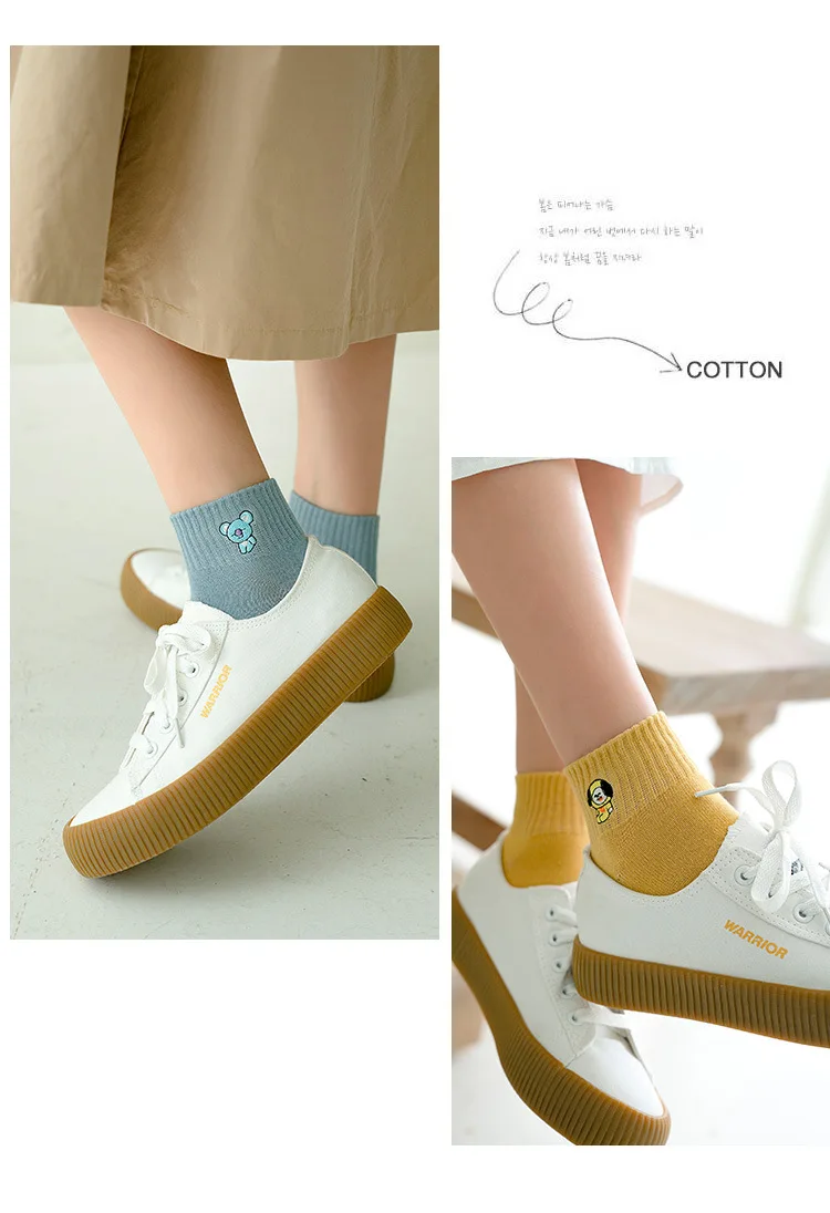 cartoon animal print socks kawaii cute meias divertidas funny korean style women woman calcetines skarpetki femme chaussettes