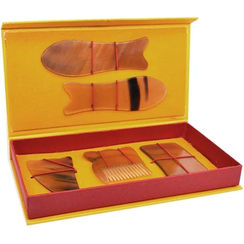 

5Pcs Natural Guasha Board Scraping Massage Gua Sha Scraper Tool Set Trigger Point Muscle Pain Back Neck Leg Arm Sore Relief