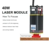 40W módulo láser 448-462nm de grabado de corte por láser módulo de luz módulo TTL de máquina de grabado láser máquina de herramienta de corte de Super ► Foto 2/6