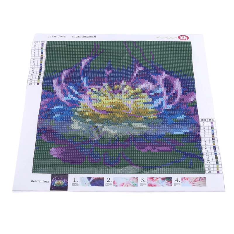 Картина цвета взрыва модель 30* 30DIY алмазная живопись 5D Вышивка крестом фиолетовый светящийся цветок картина для спальни