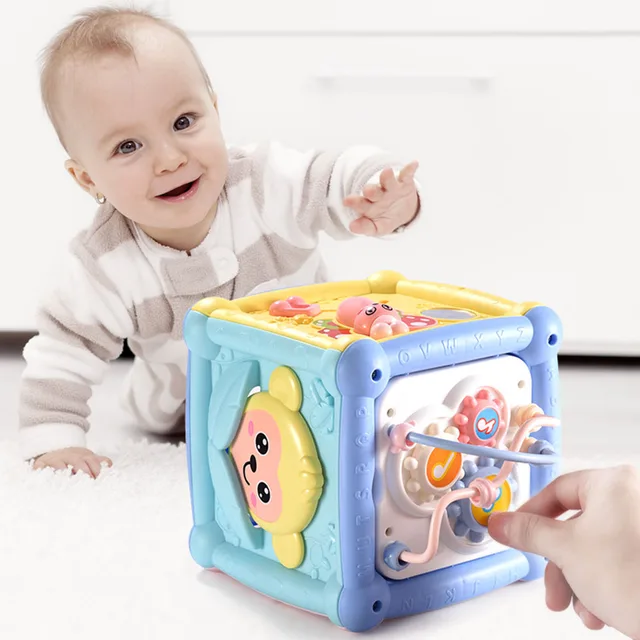 Baby Education Musical Toy Multifunction Drum Activity Cube Shape Blocks Sorter For Kids Early Learning Musical toys for gift 3