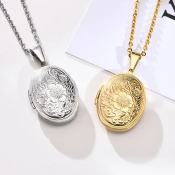 Floral Heart Locket Necklace 1