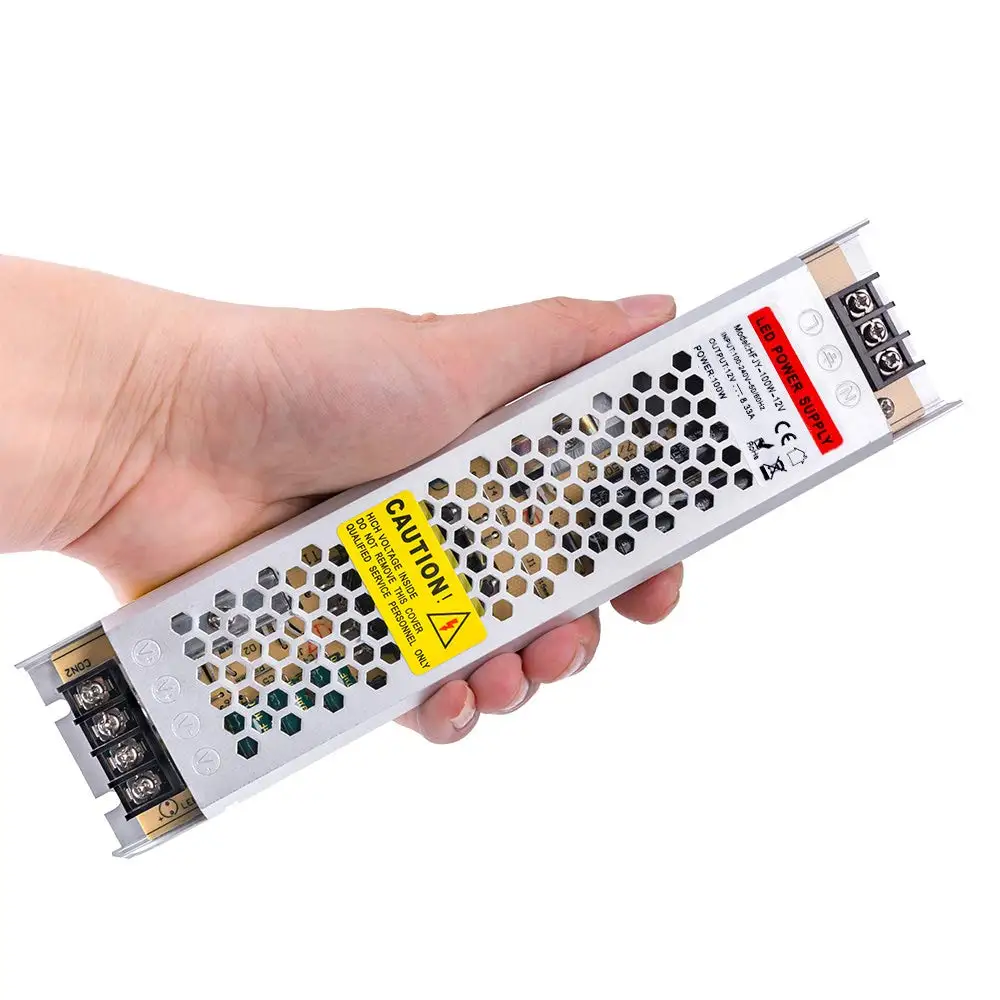 100W Ultra-Thin DC 12V LED Power Supply Driver Electronic Transformer for Light Strip
