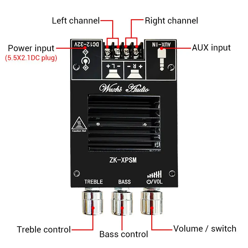 TDA7498E 2*150W 오디오 전력 증폭기 BT 5.0 스테레오 서브우퍼 HiFi 클래스 D 디지털 음악 홈 시어터 AUX 이퀄라이저 앰프
