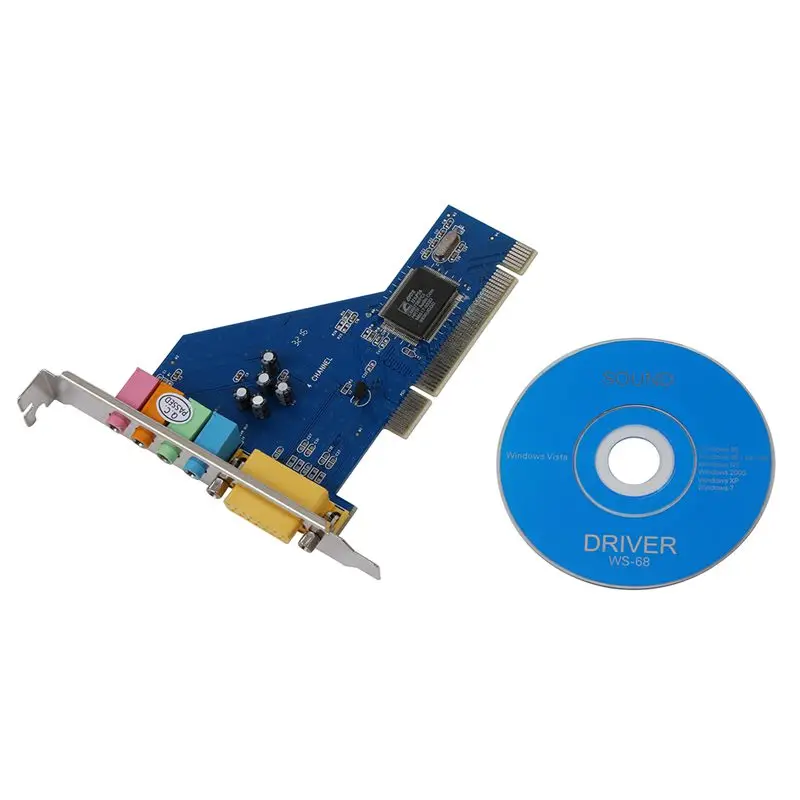 4 канала C Media 8738 чип 3D аудио стерео внутренняя PCI Звуковая карта Win7 64 бит|Звуковые