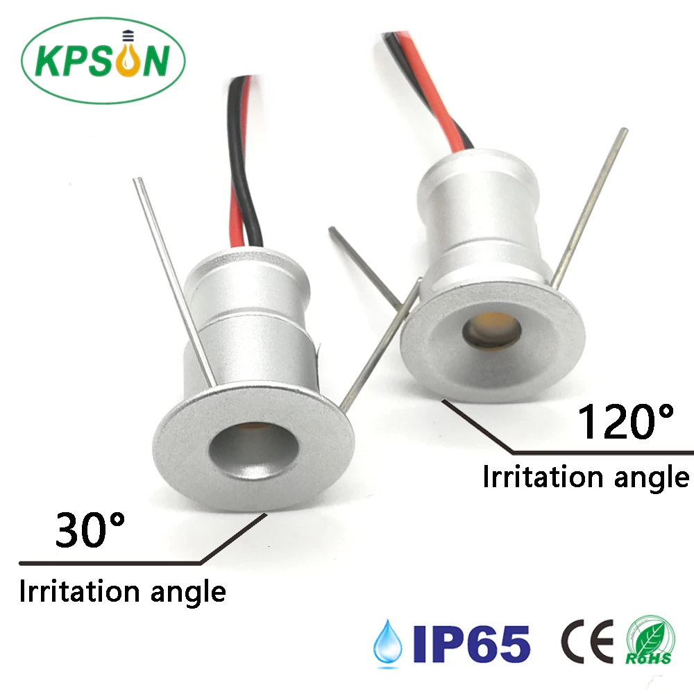 12V Led Spotlight Cabinet Mini Spot Light IP65 Waterproof Recessed Down light Cupboard Showcase Display Light 1W Aluminum with driver