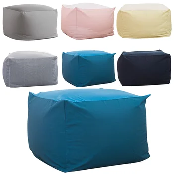 

Foot Stool Chair Without Filler Bean Bag Sofa Cover Pouffe Seat Japanese Style Cotton Blend Storage Home Decor Square Tatami