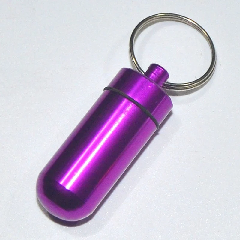 Портативный держатель для таблеток Водонепроницаемый мини алюминиевый брелок аптечка для выживания контейнер для перевозки лекарств для травинга пеших прогулок - Цвет: PP
