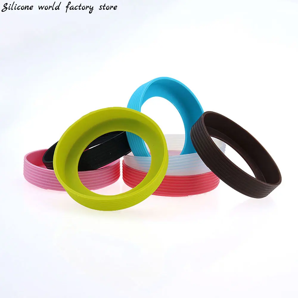 

Silicone world 7.8CM Silicone Cup Sleeve Water Cup Mat Sheath Bottom Ring Wear Resistant Shatter Resistant Bottom Cover Coaster