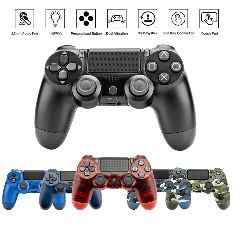 Jeg accepterer det Takke udeladt Gamepad For Ps4 Controller Bluetooth Wireless Joystick For Sony Playstation  4 Games Console Vibration Ps4 Controller With Box - Gamepads - AliExpress