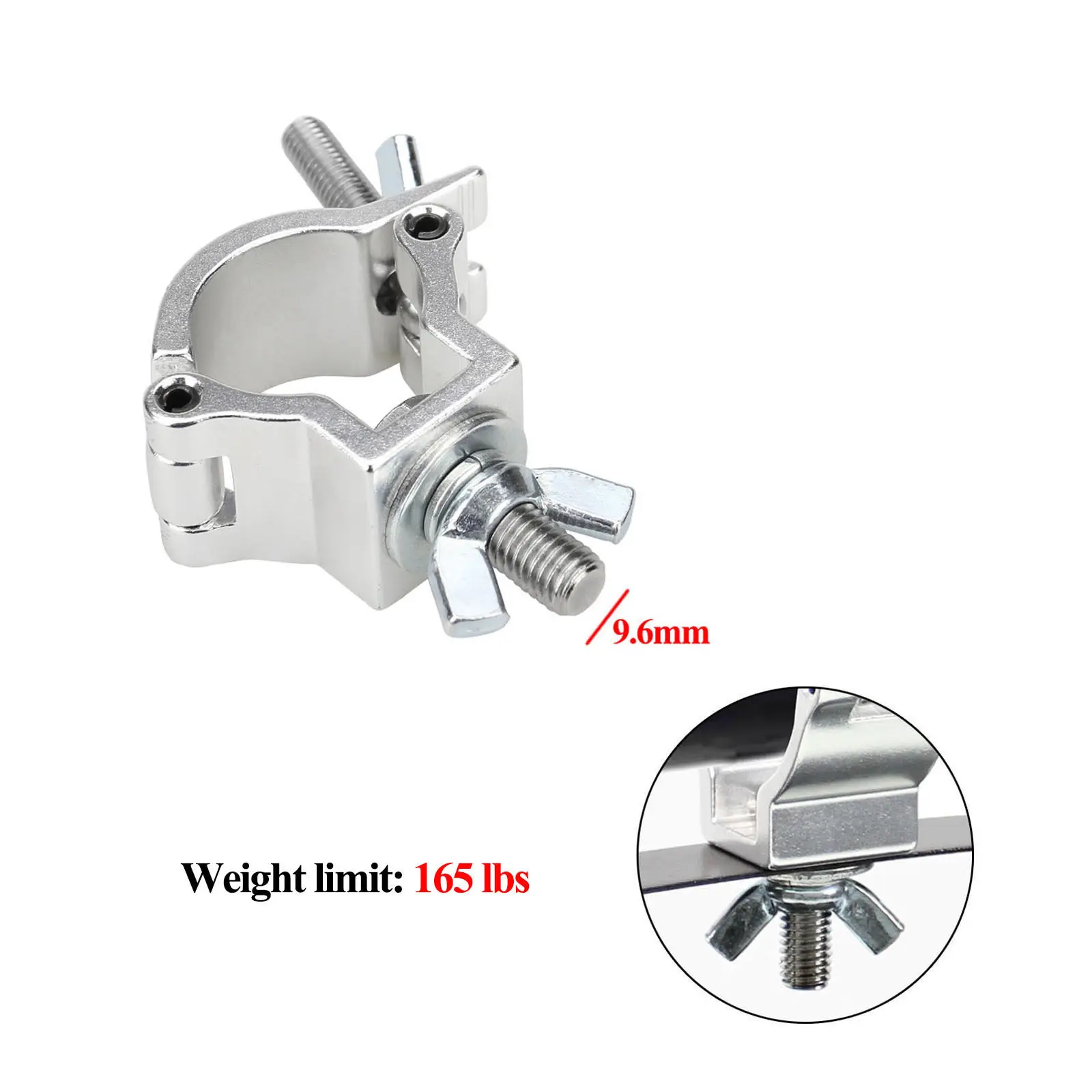 O Clamp 32-35 mm Lighting Mount for Stage Lighting Moving Head Light Par Light Spotlight Aluminum Alloy Finish 165lbs/ 75kg led stage light