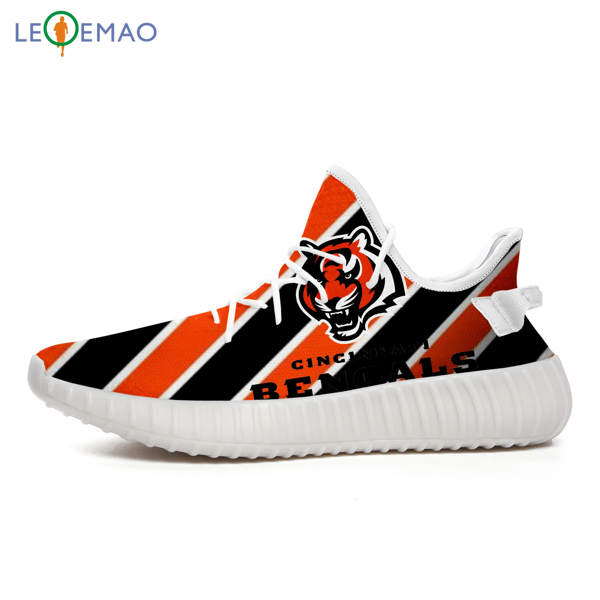 LEQEMAO Yeezys Boost 350 V2 нестандартные кроссовки Cincinnati Fans мужские Бенгальские спортивные женские прогулочные туфли