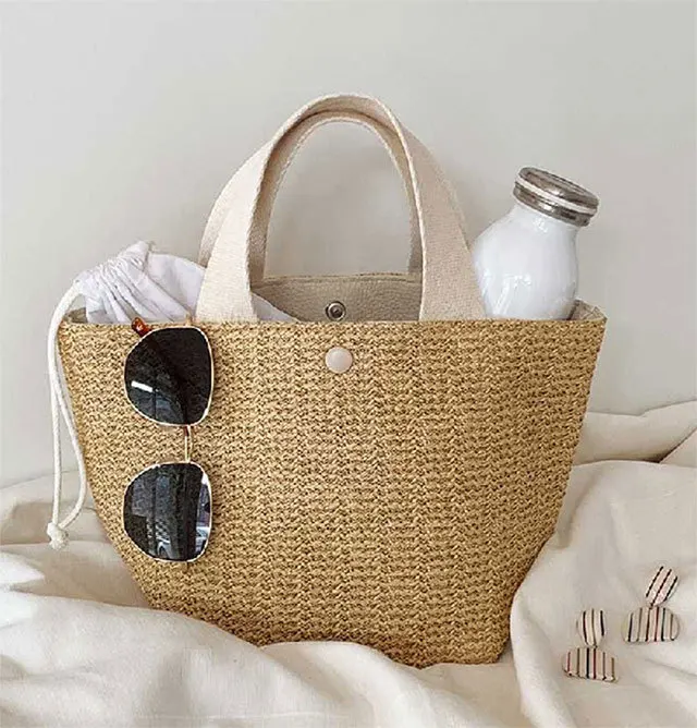 

Summer Women Bag Straw Handbag Casual Tote Boho Beach Holiday Bags Shoulder Bags