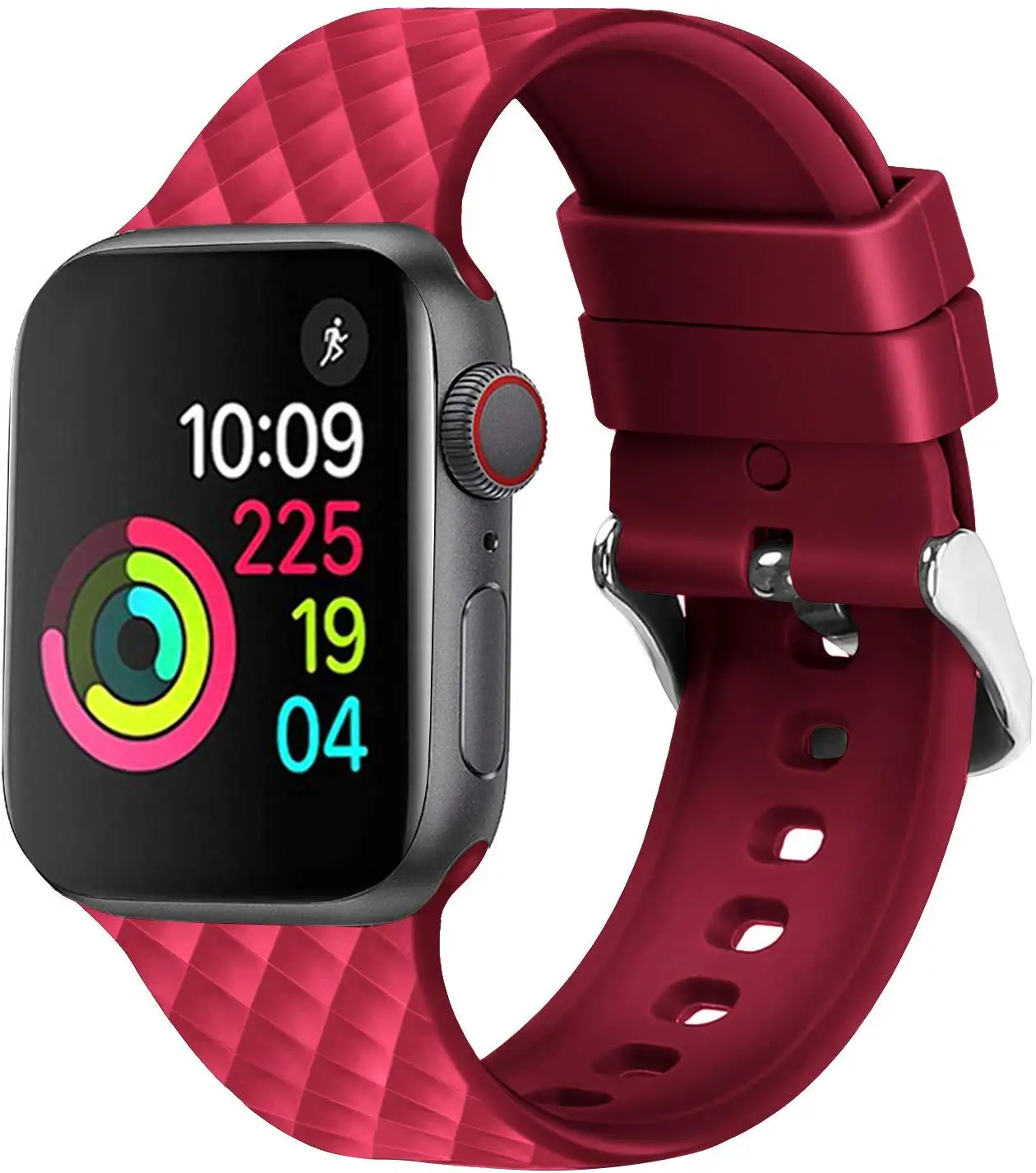 Ремешок для apple watch ремешок 44 мм 40 мм iwatch ремешок 42 мм 38 мм спортивный силиконовый ремешок для часов Браслет apple watch 4 5 3 2 Алмазный Узор