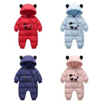 

1-3y NEW Arrival winter boys and girls crawl clothes baby's Jumpsuit thicker outwear warm outwear crawl clothes