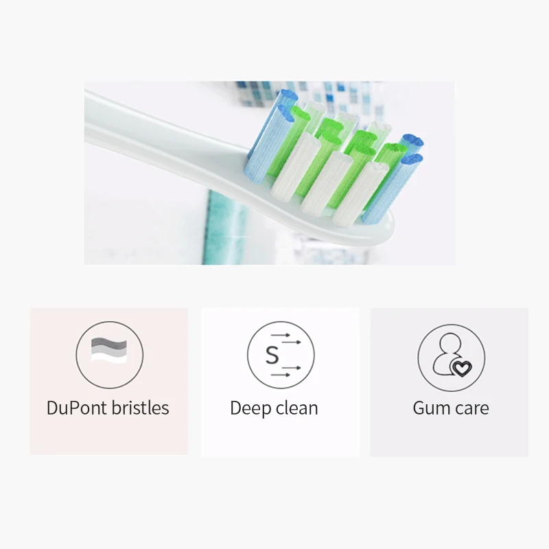 Replacement Brush Heads Soft Bristle For O-Clean Sonic Electric Toothbrush Gum Care Automatic Deep Cleaning Soft Toothbrush Head