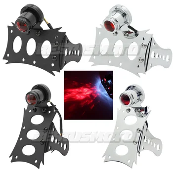 

Motorcycle Side Mount License Bracket Holder License Plate LED Tail Light For Harley Bobber Chopper Cruiser Custom Bike