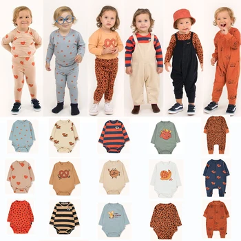 

TC ins hot autumn and winter models for boys and girls pure cotton cute printed baby one-piece romper bag fart clothes