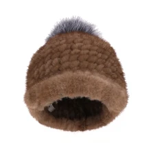 Harppihop женские меховые шапки, черная шапка из натурального меха норки, теплая зимняя брендовая роскошная женская модная шапка из меха лисы, Новинка