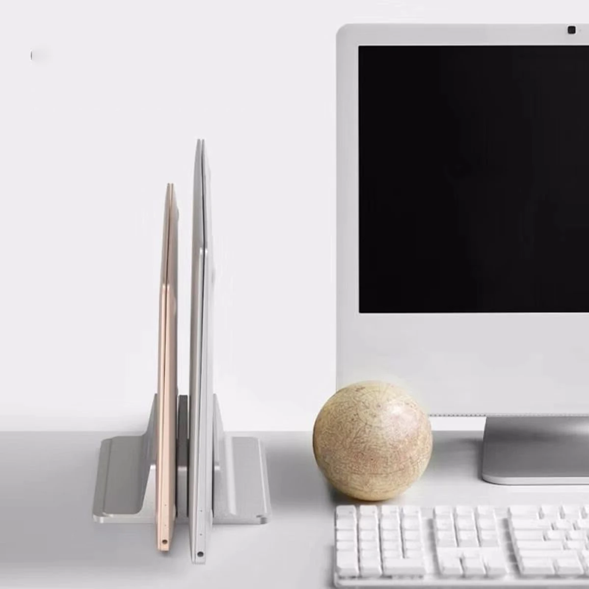 Вертикальная подставка для ноутбука с 2 слотами книжная полка держатель из