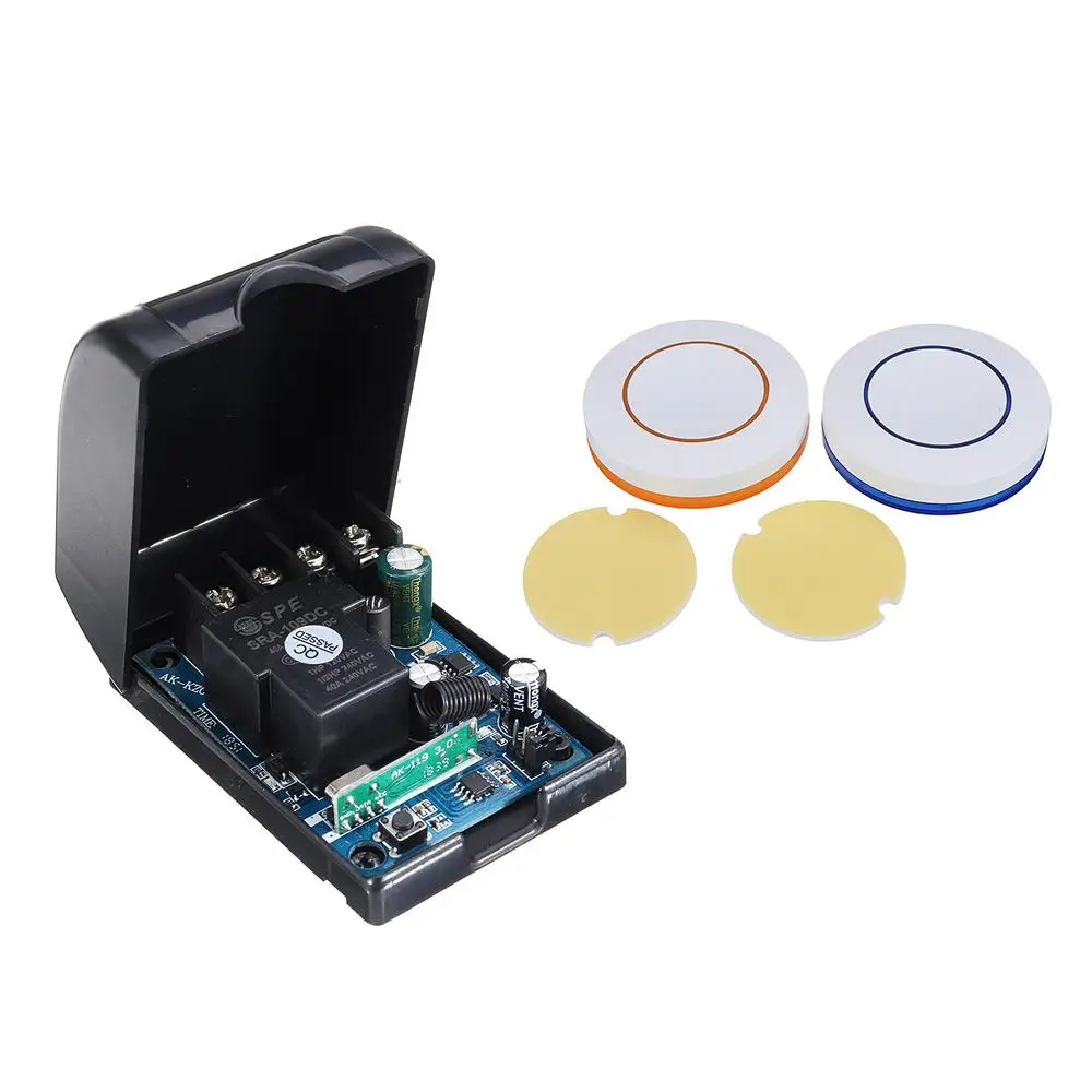DC12V-24V 1CH канальный беспроводной пульт дистанционного управления для Светодиодный водяной насос выключатель питания с круглым передатчиком