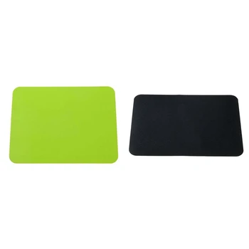 

2 Pcs Gaming Mat Mouse Pad Anti Slip Silicone Gel Gaming Mouse Mat Mouse Pad Mouse Mat, Green & Black