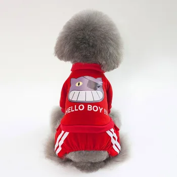 

PUOUPUOU Funny Cartoon Letter Dog Clothes Winter Dogs Jacket Sweatshirt Soft Cotton Pet Clothes Cute Ropa Para Perros XS-XXL
