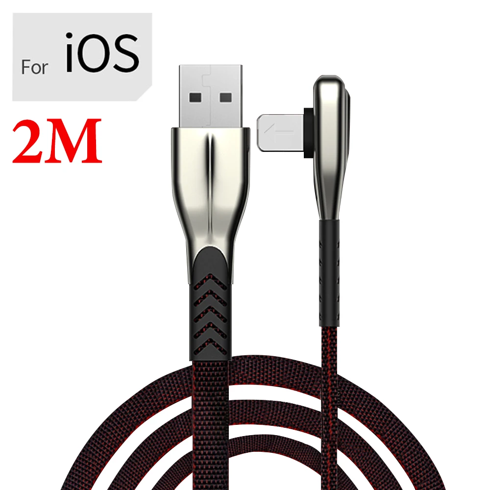 3 А кабель для быстрой зарядки type-C type C USBC для Samung Note 10 зарядное устройство Micro USB для смартфонов Android шнур для зарядки 1 м 2 м - Цвет: Black-2m-ios