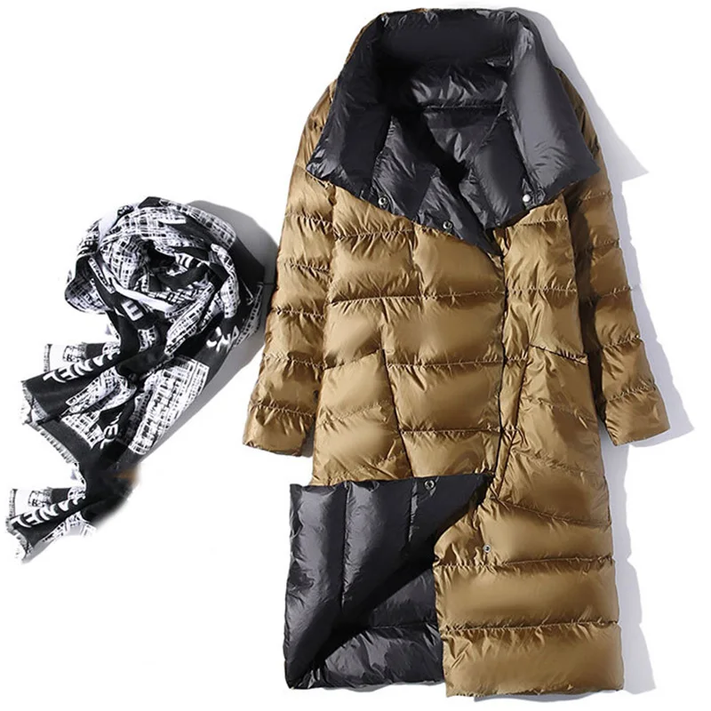 Женское хлопковое Стеганое пальто, пуховик, Длинная женская стеганая парка, Длинная зимняя ветрозащитная парка, женские Большие куртки