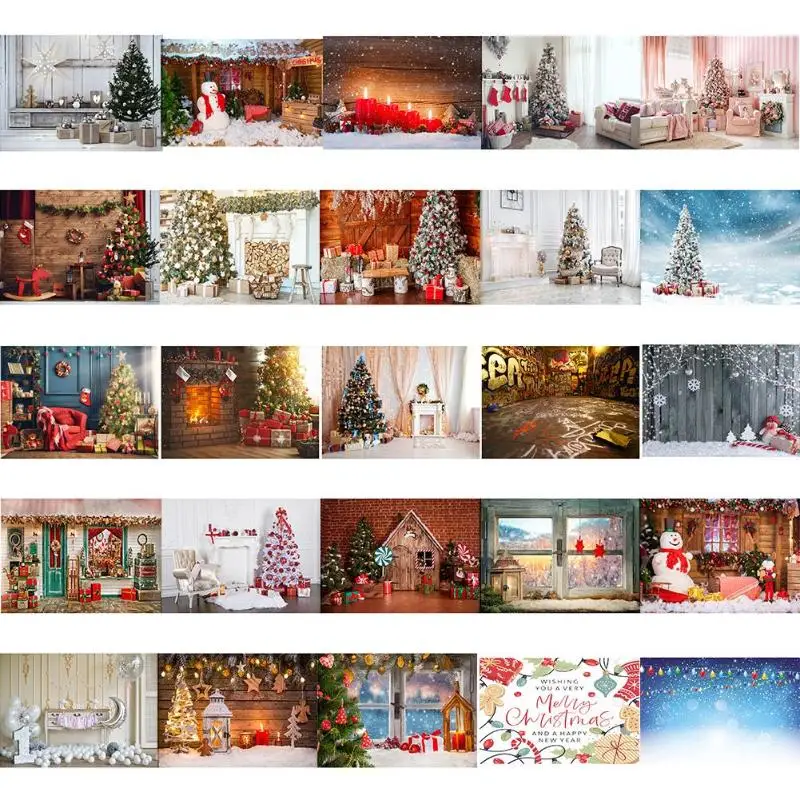 

1pc Christmas Decoration Background Cloth Snows Scene Santa Claus New Year Party Christmas Decoration For Home Wall Decor