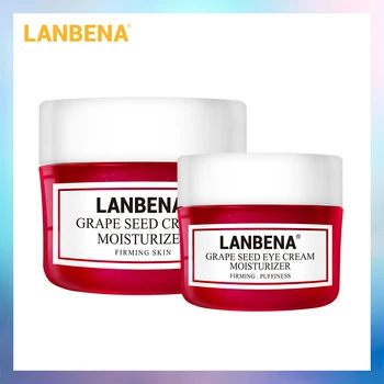 

LANBENA Grape Seed Face Cream+Eye Cream Moisturizing Whitening Anti Aging Tighten Serum Deeply Repairing Firming Skin Care 2PCS