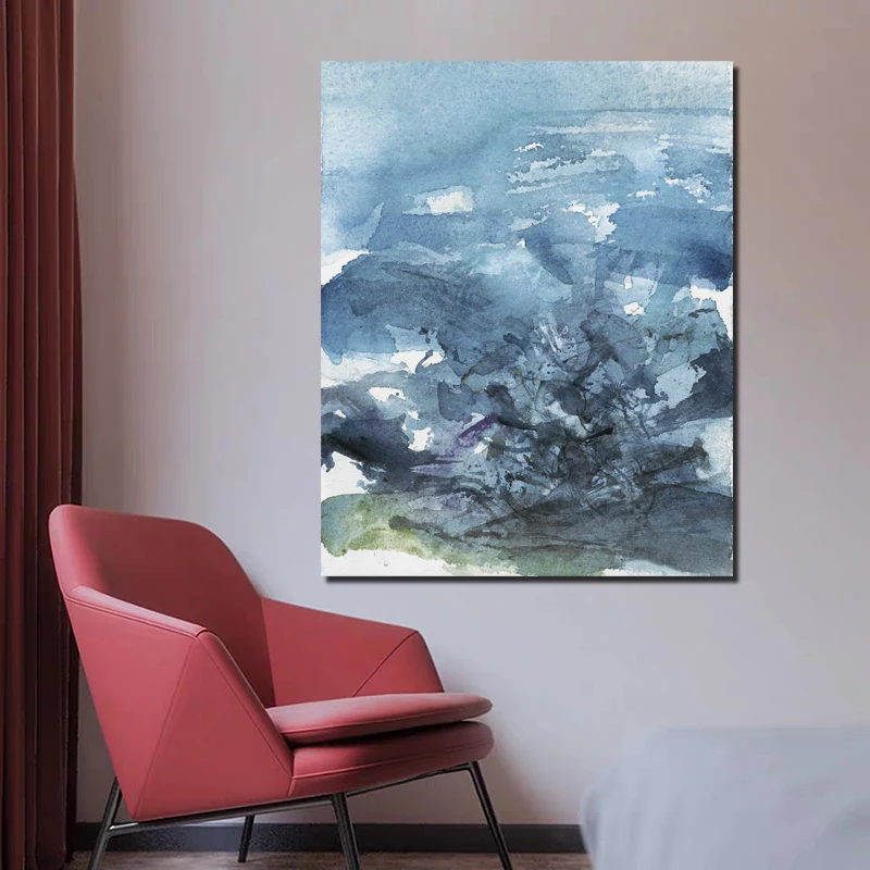 

Poster Vintage Zao Wou Ki Wall Art Canvas Painting Posters Prints Modern Painting Wall Pictures For Living Room Home Decoration