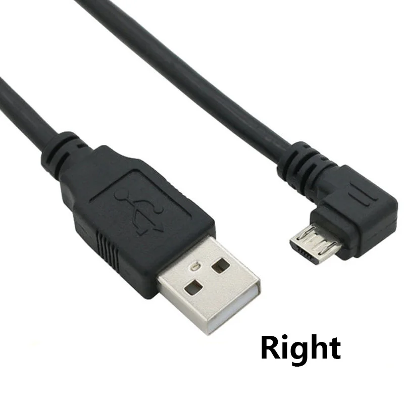 USB 2.0 Male to micro USB B Type 90 Degree Angled Data Cable 0.25m/0.5m/1m/1.5m