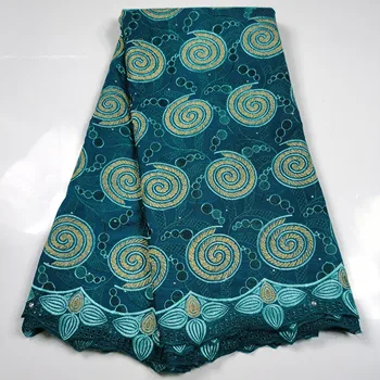 

New Design 100% Cotton African Laces Fabric Swiss Voile Embroidery 2020 High Quality French Lace Fabric for party sewing