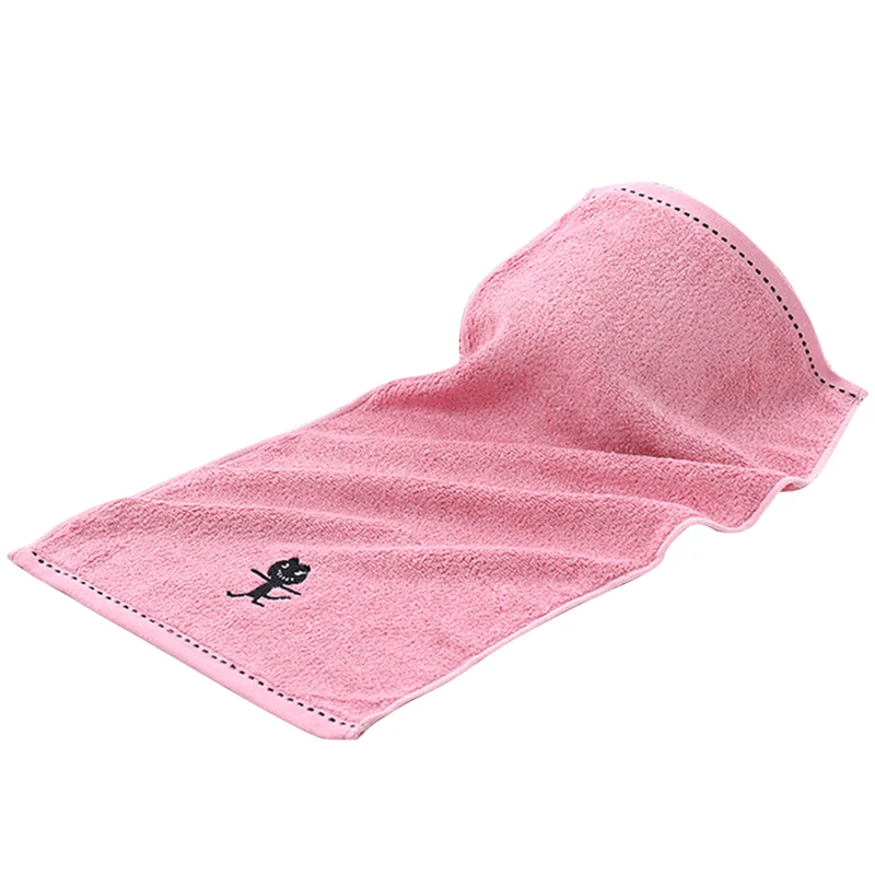 pink Детские Полотенца; рисунок с изображениями из мультфильмов; мягкие ребенка-Полотенца Бытовой Уход за кожей лица Полотенца домашний текстиль Детский костюм для купания, аксессуары - Цвет: pink