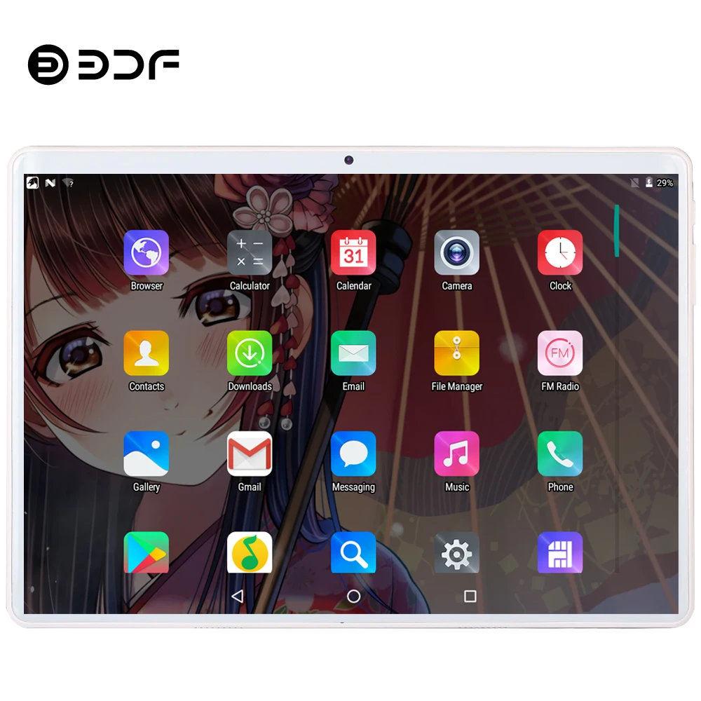 

BDF Tempered Glass 2.5D 10 Inch Tablet Pc Android 7.0 Quad Core 1GB RAM 32GB ROM 1280*800 IPS 3G Phone Call Pc Tablets 10 10.1