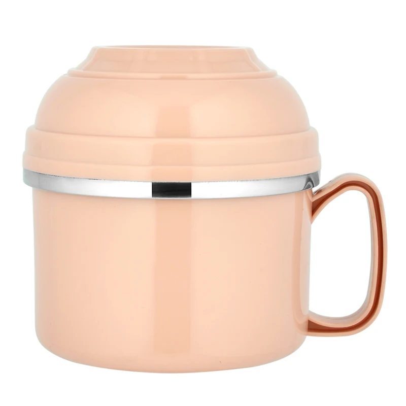 

1x Lunch Box Stainless Steel Portable Snack Cup Thermal Insulation 18x15cm Leakproof Food Storage Dinnerware Bowl Container